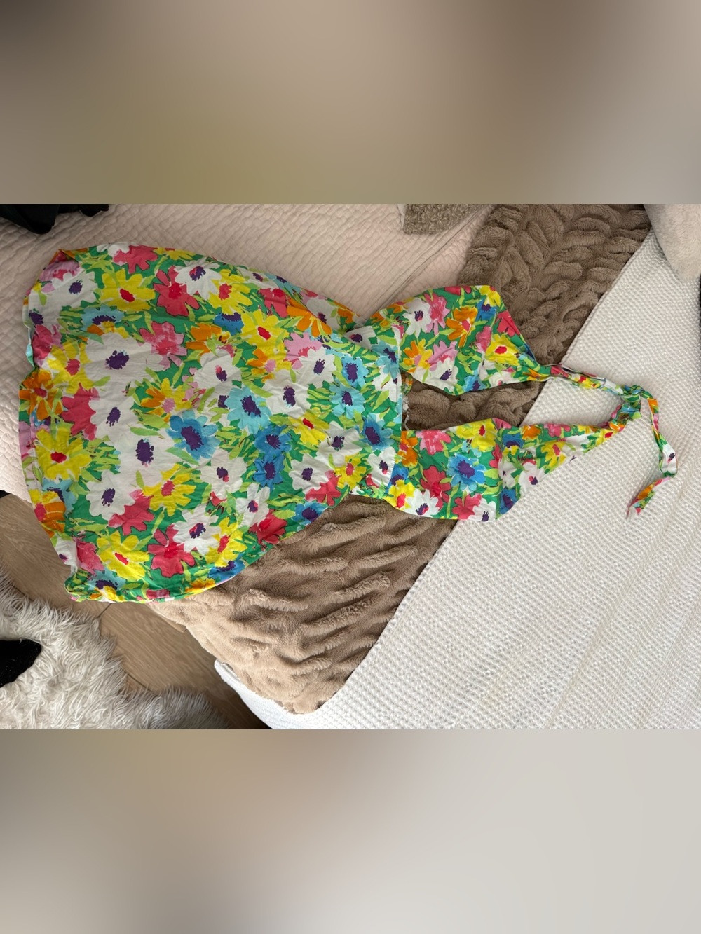 Floral Halter Dress - Bright Multi